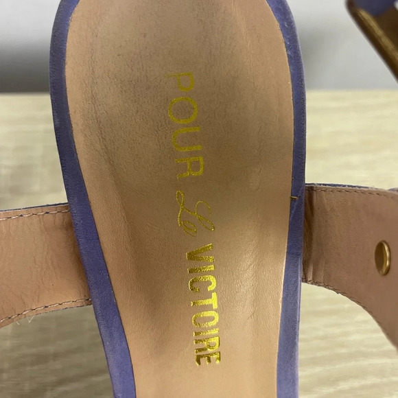 POUR LA VICTOIRE, NEALLA SANDAL, WOMEN, LILAC PEBBLE NUBUCK SIZE 7.5 M - Picture 6 of 7